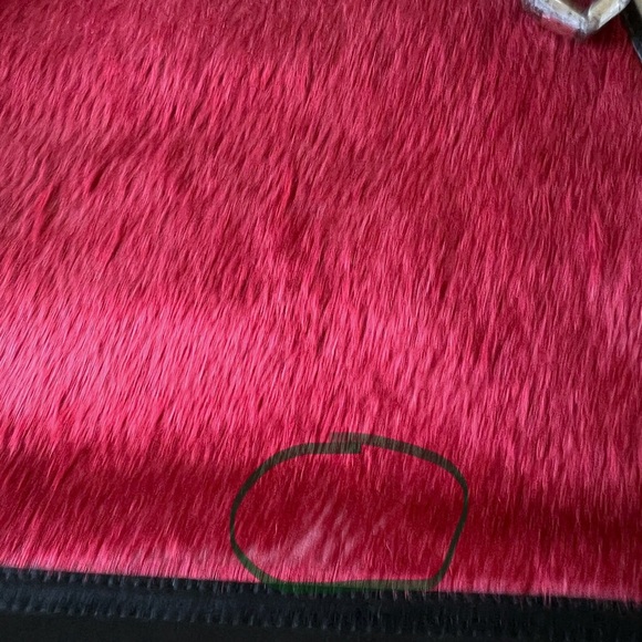 BRIGHTON Red Calf Hair and Black Leather Trim  Shoulder Bag Purse - Picture 15 of 15